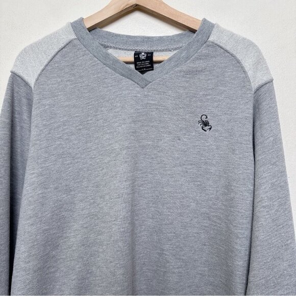 Crooks & Castles Mens Large Gray V-Neck Sweater Pullover - Picture 2 of 12